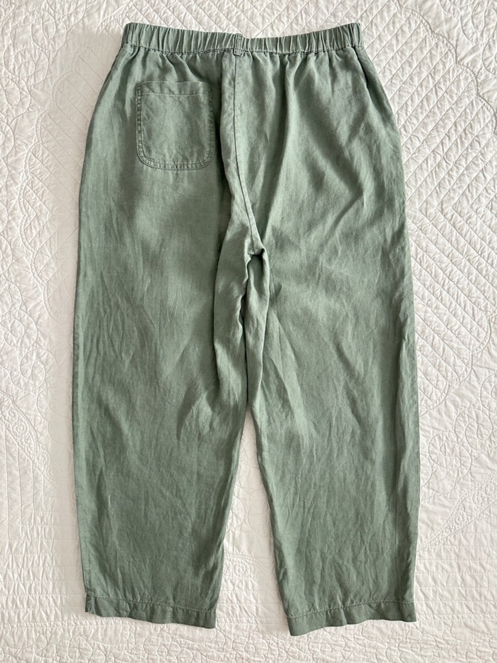 Quince 100% European Linen Cropped Wide Leg Pants Women’s Medium - Picture 3 of 10